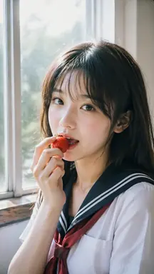 Japanese Fujifilm-Style Idol Portrait